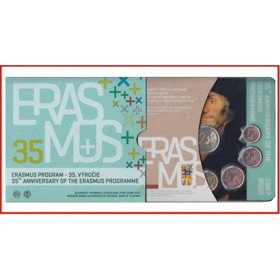 Eslovaquia 2022 Cartera Of Monedas € euro Set Programa Erasmus 