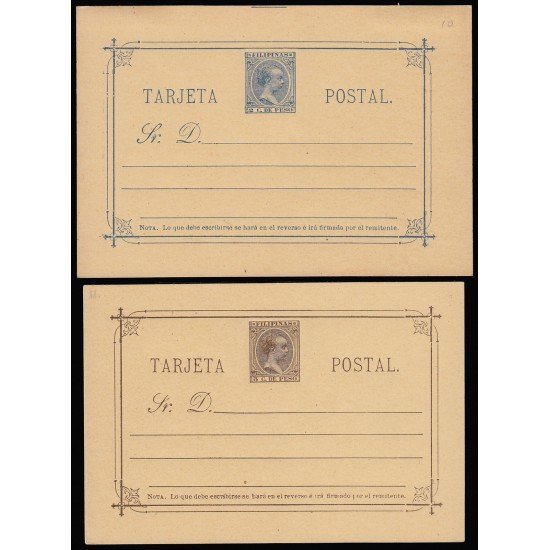 Filipinas Philippines Entero Postal 10/11 1896 AlfonsoXIII 