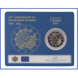 Luxemburgo 2022 Cartera Oficial Coin Card 2 € conmemorativos Erasmus Luxemburgo 2022 Cartera Oficial Coin Card 2 € conmemorativos Erasmus