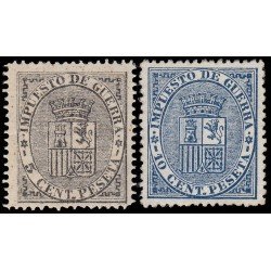 España Spain 141 MNH 142 MH 1874 Escudo de España MNH MH