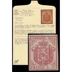 España Spain 33Ap 1854 Escudo de España MH