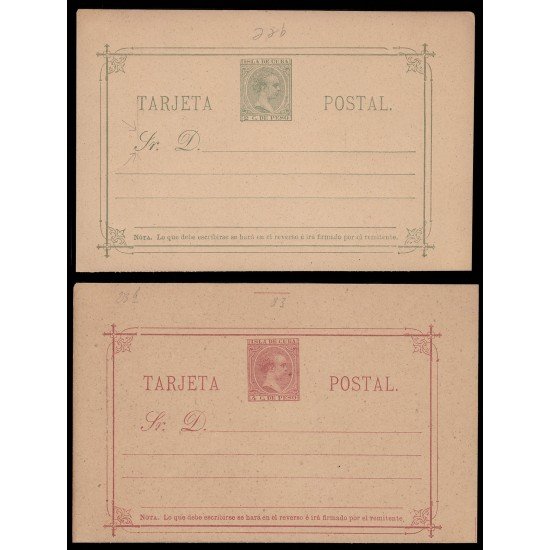 Cuba Entero Postal 25/26 1890 Alfonso XIII Cuba Entero Postal 25/26 1890 Alfonso XIII