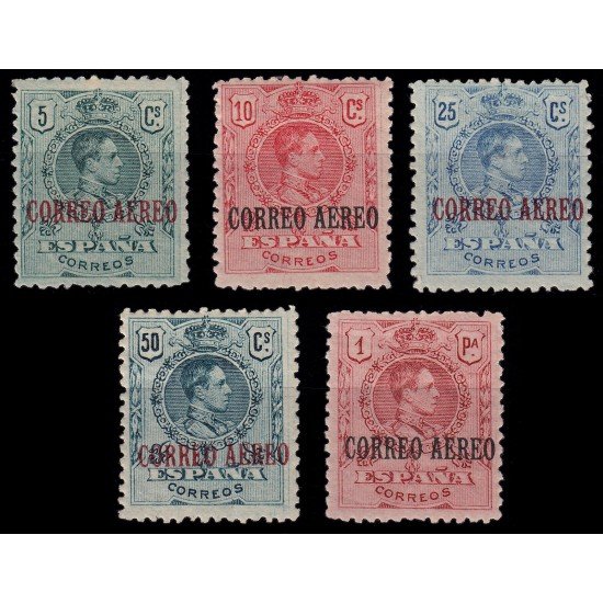 España Spain 292/96 1920 Alfonso XIII Medallón MH España Spain 292/96 1920 Alfonso XIII Medallón MH