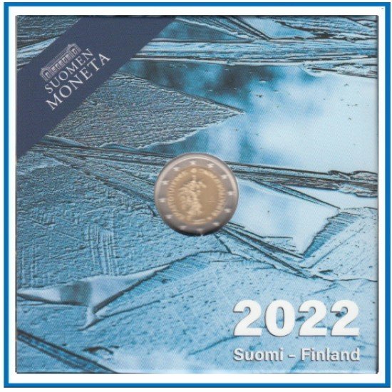 Finlandia 2022 Cartera Oficial 2 € euros conm. Investigación climática Proof Finlandia 2022 Cartera Oficial 2 € euros conm. Investigación climática Proof