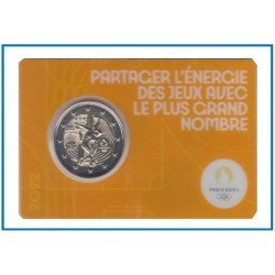Francia France 2022 Cartera Oficial Coin Card 2€ euros conm. 2a París 2024 Francia France 2022 Cartera Oficial Coin Card 2€ euros conm. 2a París 2024