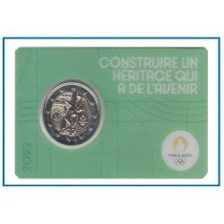 Francia France 2022 Cartera Oficial Coin Card 2€ euros conm. 2v París 2024 Francia France 2022 Cartera Oficial Coin Card 2€ euros conm. 2v París 2024