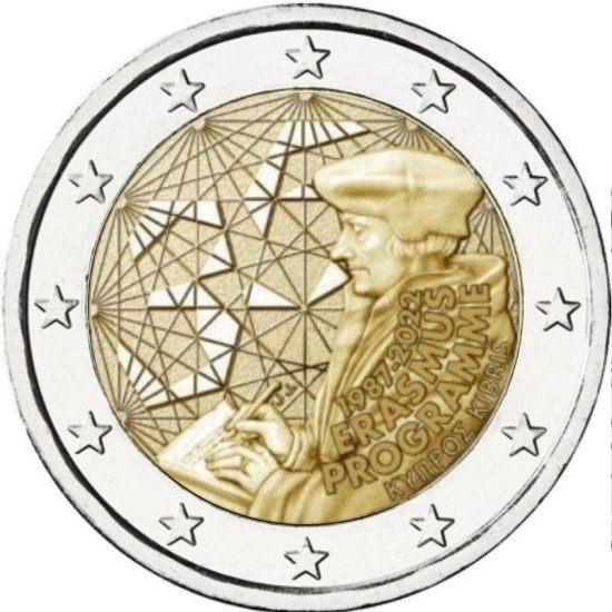 Chipre 2022 2 € euros conmemorativos Erasmus 