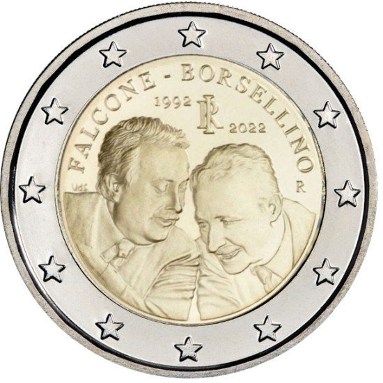 Italia 2022 2 € euros conmemorativos Falcone - Borsellino Italia 2022 2 € euros conmemorativos Falcone - Borsellino