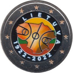 Lituania 2022 2 € euros conmemorativos Color Baloncesto 