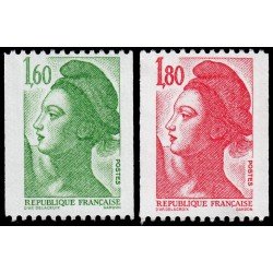 France Francia 2222/23 1982 Libertad de Gandon MNH