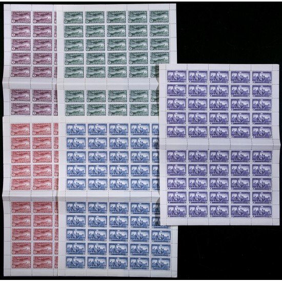 España Spain 614/18 1931 En Hojas Completas de 50 Sellos MNH