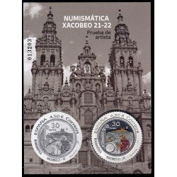 España Spain Prueba de lujo 162 2022 Numismática Xacobeo 21-22
