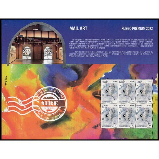 España Pliego Premium 119 2022 Pintura. Mail Art MNH España Pliego Premium 119 2022 Pintura. Mail Art MNH