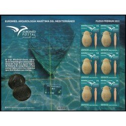 España Pliego Premium 125 2022 Euromed. Arqueología Marítima del Mediterráneo MNH