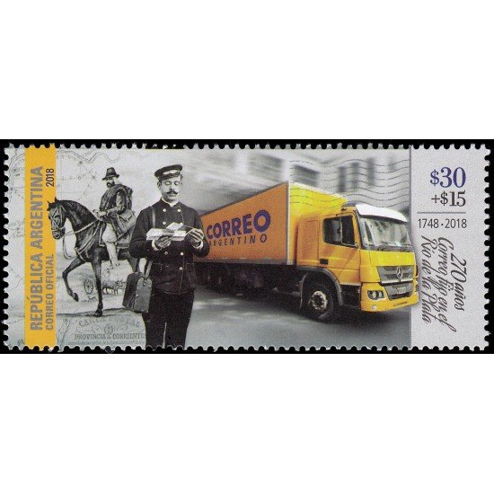 Argentina 3183 2018 270 Años Correo Fijo en el Río de la Plata MNH Argentina 3183 2018 270 Años Correo Fijo en el Río de la Plata MNH