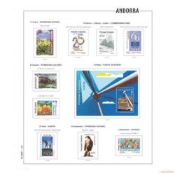 Hojas sellos Andorra Española Filober color 2008 montadas Hojas sellos Andorra Española Filober color 2008 montadas