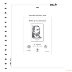Hojas sellos España Filober color Homenaje filatélico 2021 montadas