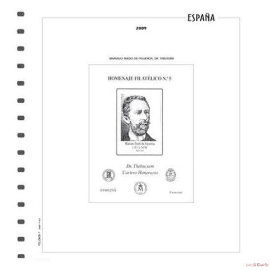Hojas sellos España Filober color Homenaje filatélico 2021 montadas