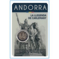 Andorra 2022 Cartera Oficial Coin Card Moneda 2 € conm Carlomagno Andorra 2022 Cartera Oficial Coin Card Moneda 2 € conm Carlomagno
