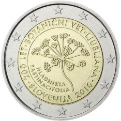 Eslovenia 2010 2 € euros conmemorativos Bicentenario del jardín botánico de Liubliana