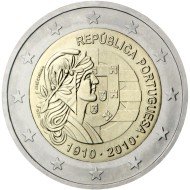 Portugal 2010 2 € euros conmemorativos Cent República Portuguesa Portugal 2010 2 € euros conmemorativos Cent República Portuguesa