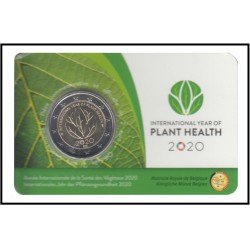 Bélgica 2020 Cartera Oficial Coin Card Moneda 2 € conm Sanidad 