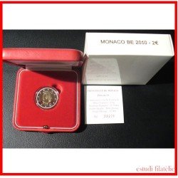 Monaco 2010 Cartera Estuche Oficial Moneda 2 € euros Alberto  Proof 