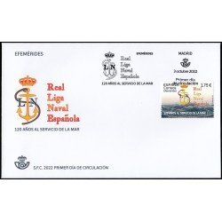 España Spain 5607 2022 Efemérides 120 años Real Liga Naval Española SPD Sobre Primer Día España Spain 5607 2022 Efemérides 120 años Real Liga Naval Española SPD Sobre Primer Día