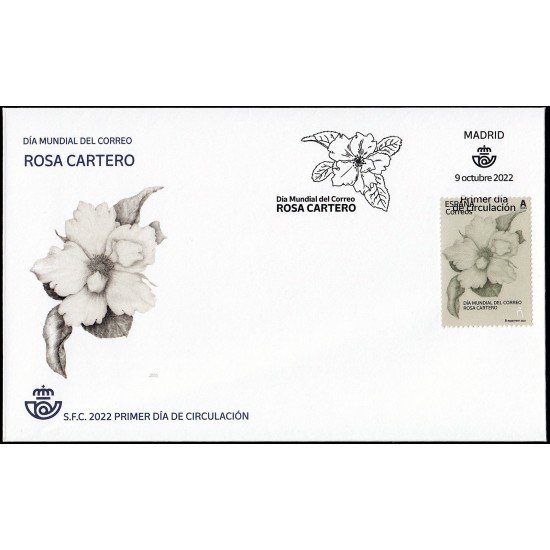 España Spain 5610 2022 Día Mundial del Correo Rosa Cartero SPD Sobre Primer Día Tarifa A España Spain 5610 2022 Día Mundial del Correo Rosa Cartero SPD Sobre Primer Día Tarifa A