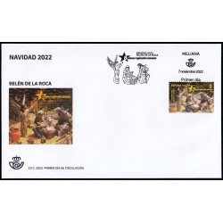 España Spain 5623 2022 Navidad 2022 Belén de la Roca SPD Sobre Primer Día Tarifa B España Spain 5623 2022 Navidad 2022 Belén de la Roca SPD Sobre Primer Día Tarifa B