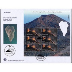 España Spain 5604 2022 Efemérides Erupción del Volcán Cumbre Vieja La Palma SPD Sobre Primer Día España Spain 5604 2022 Efemérides Erupción del Volcán Cumbre Vieja La Palma SPD Sobre Primer Día