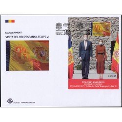 Andorra Española 531 2022 Esdeveniment Visita del Rei d Espanya Felipe VI SPD Sobre Primer Día Andorra Española 531 2022 Esdeveniment Visita del Rei d Espanya Felipe VI SPD Sobre Primer Día