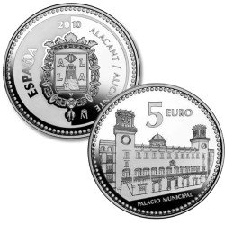 España Spain 2010 5 euros Capitales de provincia Alicante  Plata Ag