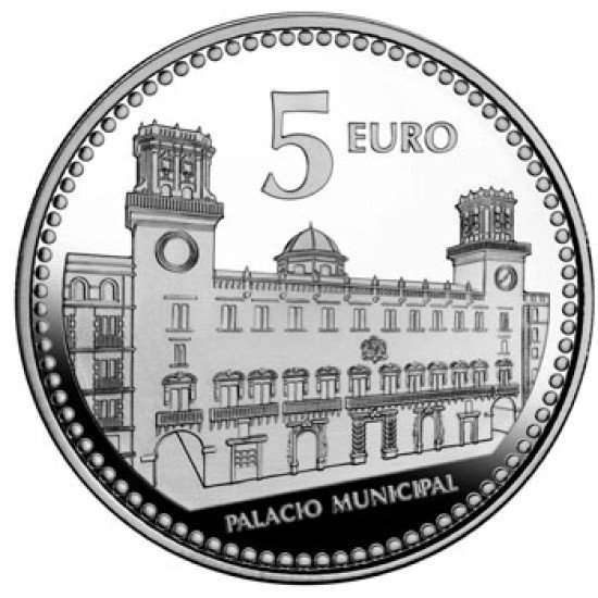España Spain 2010 5 euros Capitales de provincia Alicante Plata Ag España Spain 2010 5 euros Capitales de provincia Alicante Plata Ag