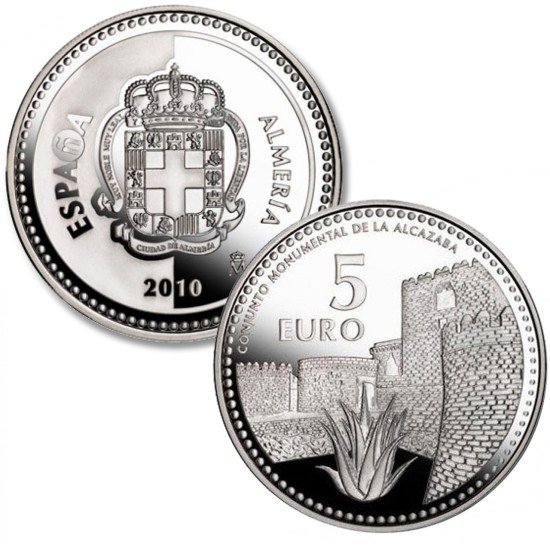 España Spain 2010 5 euros Capitales de provincia Almeria Plata Ag España Spain 2010 5 euros Capitales de provincia Almeria Plata Ag