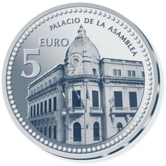 España Spain 2010 5 euros Capitales de provincia Ceuta Plata Ag España Spain 2010 5 euros Capitales de provincia Ceuta Plata Ag