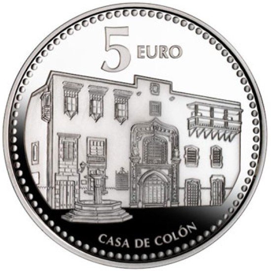 España Spain 2010 5 euros Capitales de provincia Las Palmas Plata Ag España Spain 2010 5 euros Capitales de provincia Las Palmas Plata Ag