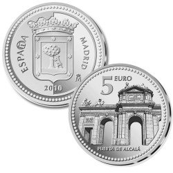 España Spain 2010 5 euros Capitales de provincia Madrid Plata Ag