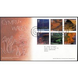 Gran Bretaña 2565/70 2004 SPD FDC Paisajes del País de Gales Sobre primer día Gran Bretaña 2565/70 2004 SPD FDC Paisajes del País de Gales Sobre primer día