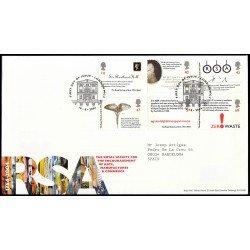 Gran Bretaña 2572/77 2004 SPD FDC 250 Años Real Sociedad de las Artes Sobre primer día Gran Bretaña 2572/77 2004 SPD FDC 250 Años Real Sociedad de las Artes Sobre primer día