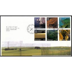 Gran Bretaña 2616/21 2005 SPD FDC Paisajes del Sudoeste de Inglaterra Sobre primer día Gran Bretaña 2616/21 2005 SPD FDC Paisajes del Sudoeste de Inglaterra Sobre primer día