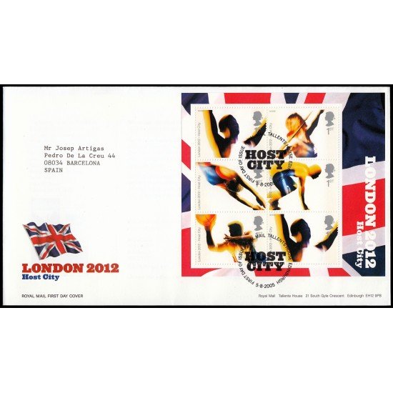 Gran Bretaña HB 33 2005 SPD FDC Londres Capital de los Juegos Olímpicos 2012 Sobre primer día Gran Bretaña HB 33 2005 SPD FDC Londres Capital de los Juegos Olímpicos 2012 Sobre primer día