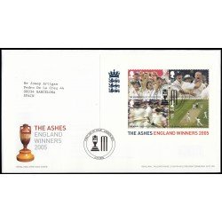 Gran Bretaña HB 34 2005 SPD FDC Depostes Cricket Sobre primer día