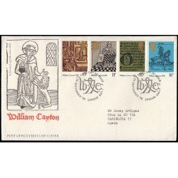 Gran Bretaña 803/06 1976 SPD FDC 500 Años Primer Libro en Inglaterra William Caxton Sobre primer día Gran Bretaña 803/06 1976 SPD FDC 500 Años Primer Libro en Inglaterra William Caxton Sobre primer día