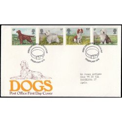 Gran Bretaña 880/83 1979 SPD FDC Perros Exposición Canina Sobre primer día Gran Bretaña 880/83 1979 SPD FDC Perros Exposición Canina Sobre primer día