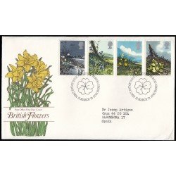Gran Bretaña 884/87 1979 SPD FDC Flores Salvajes Sobre primer día Gran Bretaña 884/87 1979 SPD FDC Flores Salvajes Sobre primer día