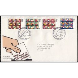Gran Bretaña 888/91 1979 SPD FDC Elecciones al Parlamento Europeo Sobre primer día Gran Bretaña 888/91 1979 SPD FDC Elecciones al Parlamento Europeo Sobre primer día