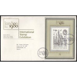 Gran Bretaña HB 3 1980 SPD FDC Exposición Filatélica Internacional Sobre primer día