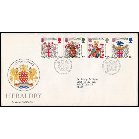 Gran Bretaña 1113/16 1984 SPD FDC 500 Años Envío de una Carta Ricardo III Sobre primer día
