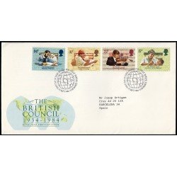 Gran Bretaña 1146/49 1984 SPD FDC 50 Años del Consejo Británico Sobre primer día Gran Bretaña 1146/49 1984 SPD FDC 50 Años del Consejo Británico Sobre primer día